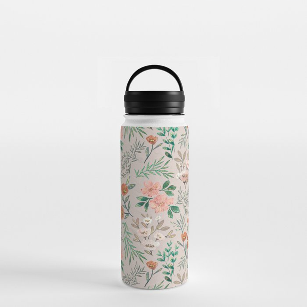 Springtime Handle Lid Water Bottle - Mystic Mug 