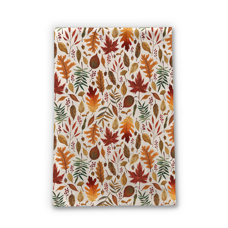 Watercolor Fall Leaves Tea Towel - Mystic Mug 