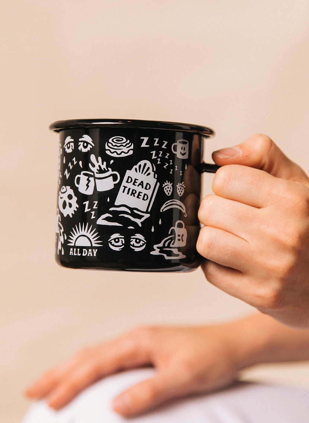 Dead Tired Enamel Mug - Mystic Mug 