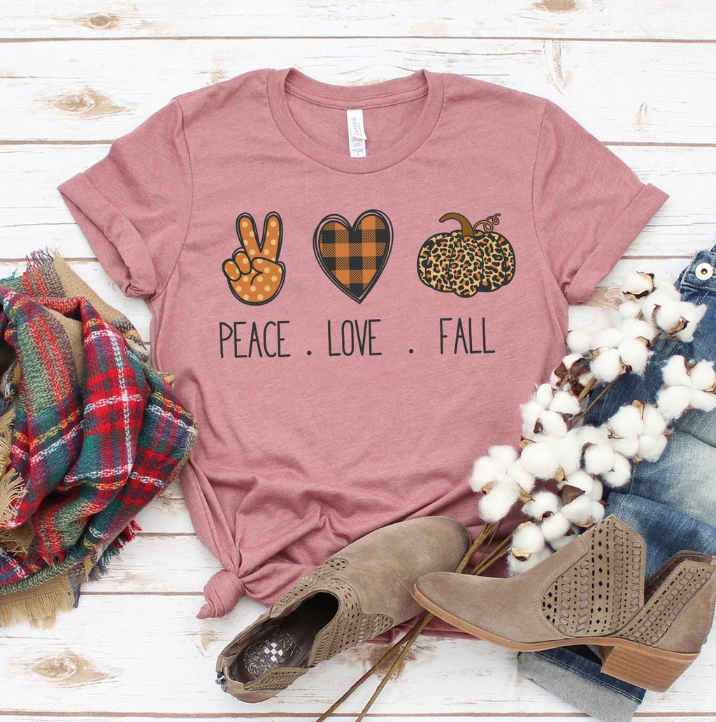 Peace Love Fall T-shirt - Mystic Mug 