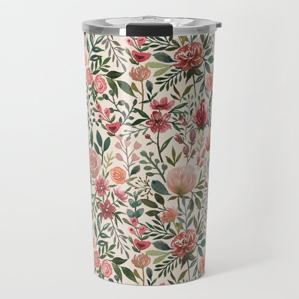 Pink Spring Flowers Travel Mug - Mystic Mug 