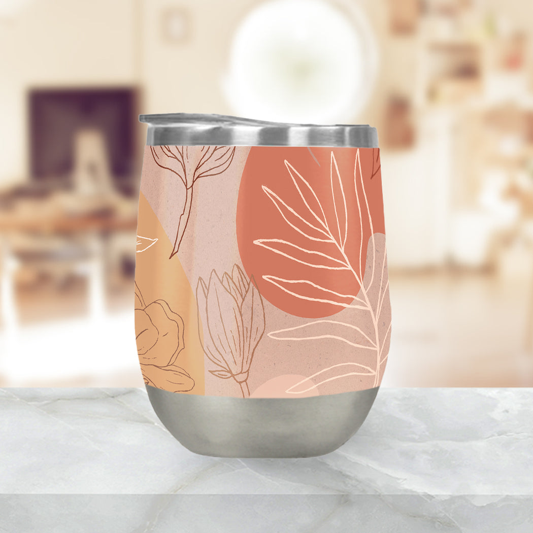 Pink Abstract Desert Wine Tumbler - Mystic Mug 
