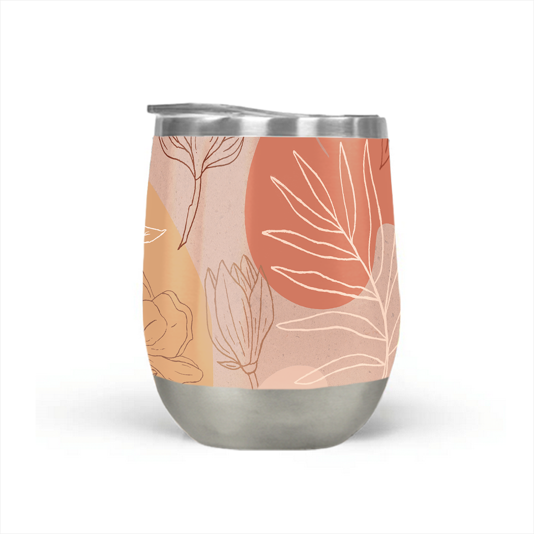 Pink Abstract Desert Wine Tumbler - Mystic Mug 
