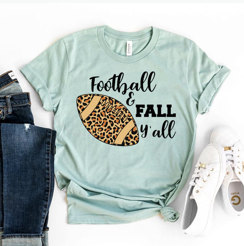 Football & Fall Y'all T-shirt - Mystic Mug 