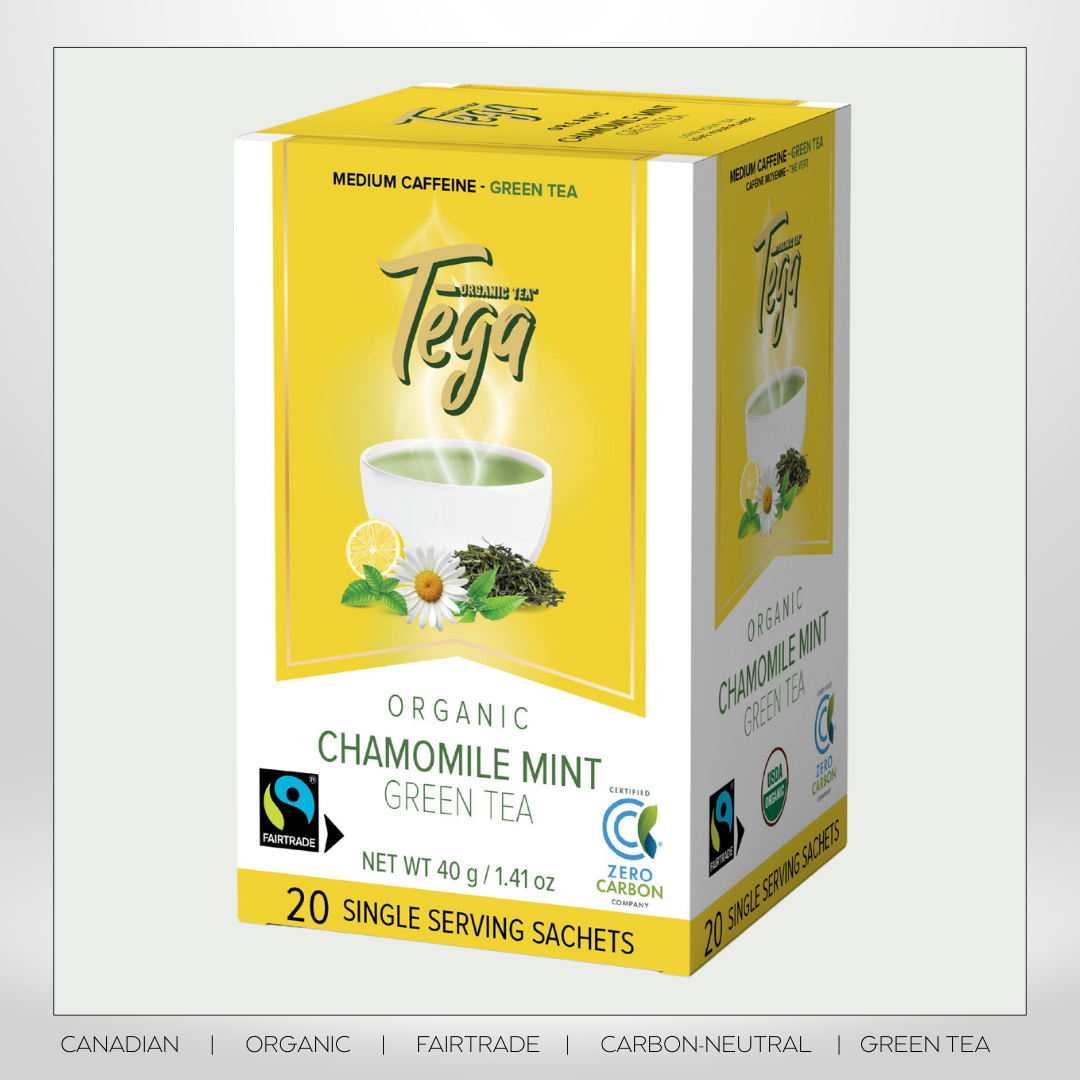 Chamomile Mint Green Tea w. Citrus Organic Fairtrade 20ct - Mystic Mug 