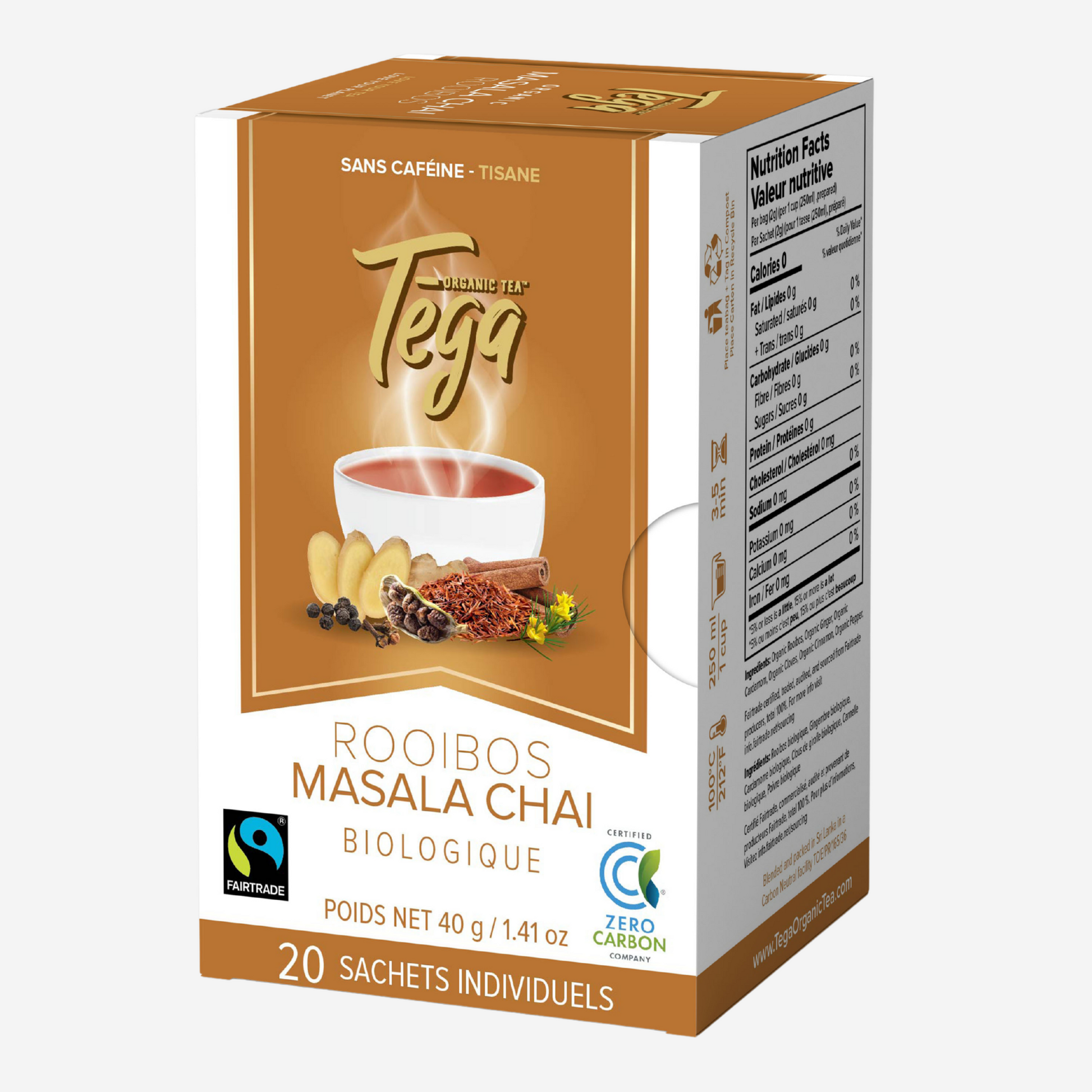 Masala Chai Rooibos Organic Fairtrade 20ct - Mystic Mug 