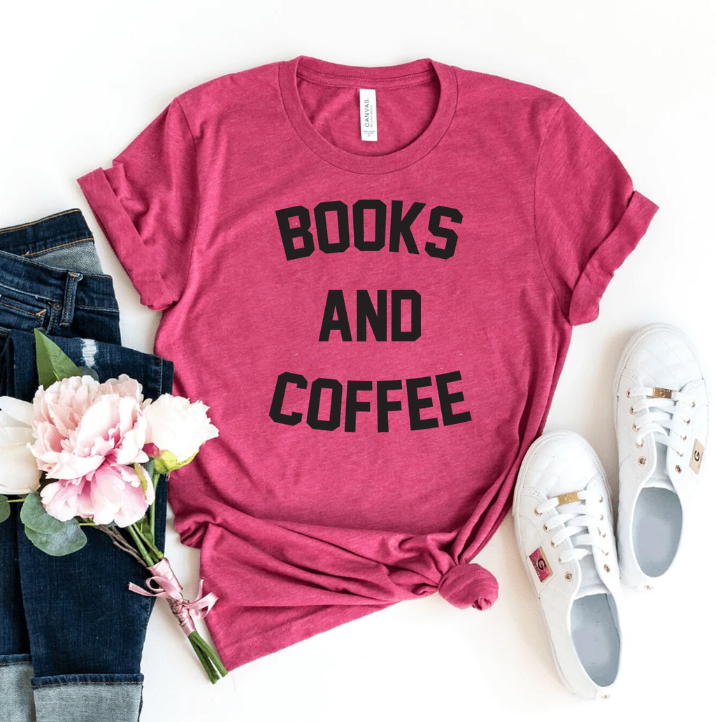 Books & Coffee T-shirt - Mystic Mug 