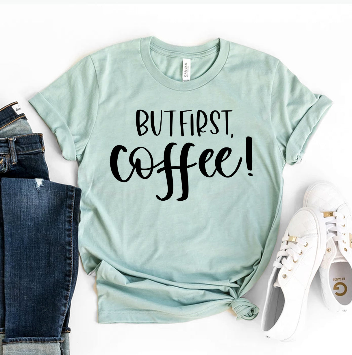 But First Coffee T-shirt - Mystic Mug 