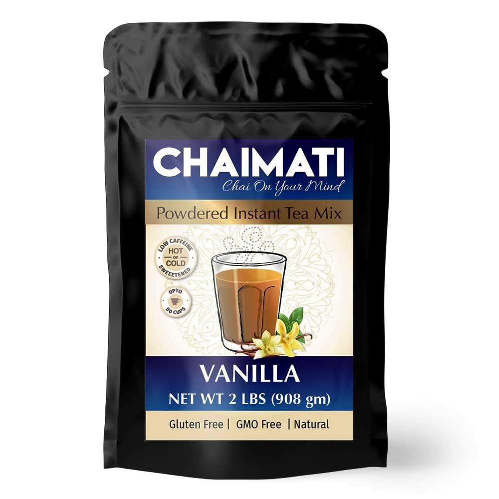 ChaiMati- Vanilla Chai Latte - Powdered Instant Chai Tea Premix, 2 lbs Jar - Mystic Mug 