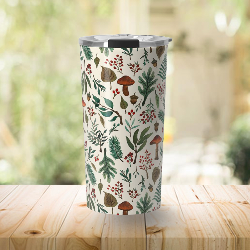 Mushroom Forest Travel Mug - Mystic Mug 