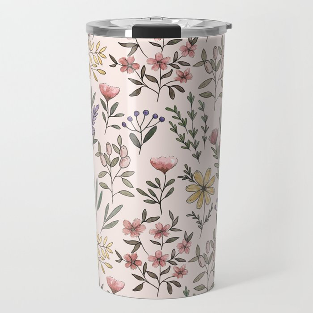 Spring Botanical Travel Mug - Mystic Mug 